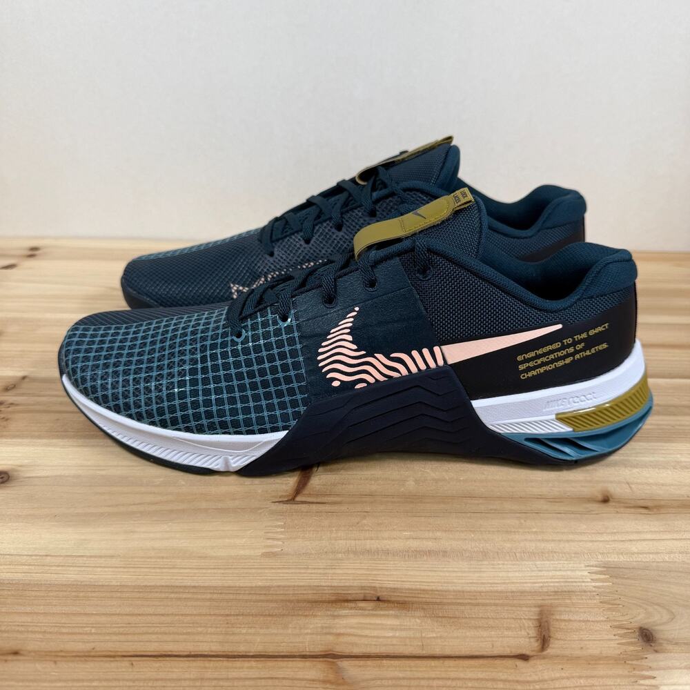 Nike Metcon 8 Workout Gym Sneakers Men 11.5 Armory Navy Arctic Orange DO9328-401 - Picture 4 of 10